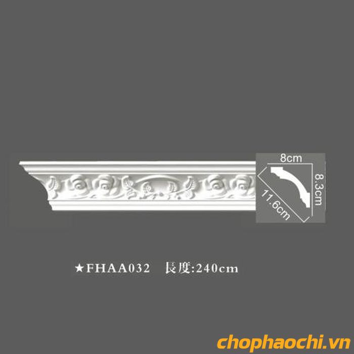 Phào cổ trần hoa văn PU - FHAA032