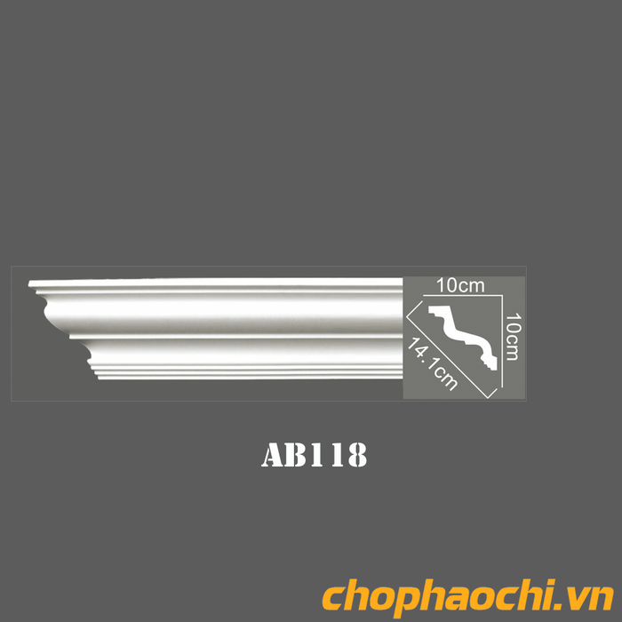 Phào cổ trần trơn PU - AB118