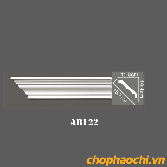 Phào cổ trần trơn PU - AB122