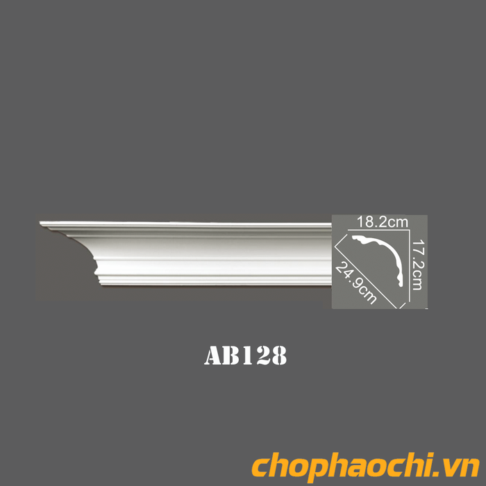 Phào cổ trần trơn PU - AB128