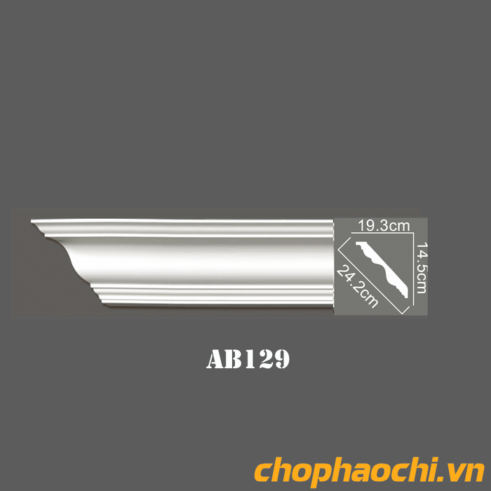 Phào cổ trần trơn PU - AB129