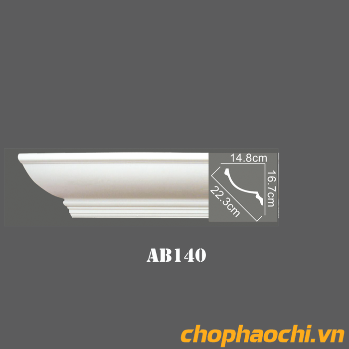 Phào cổ trần trơn PU - AB140