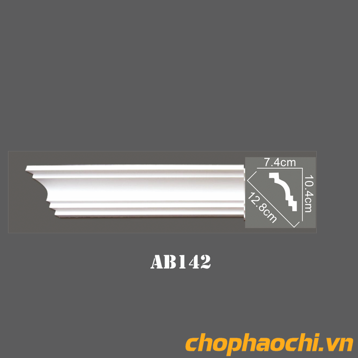 Phào cổ trần trơn PU - AB142