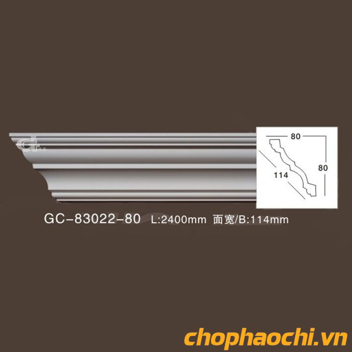 Phào cổ trần trơn PU - GC-83022-80