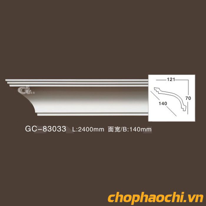 Phào cổ trần trơn PU - GC-83033