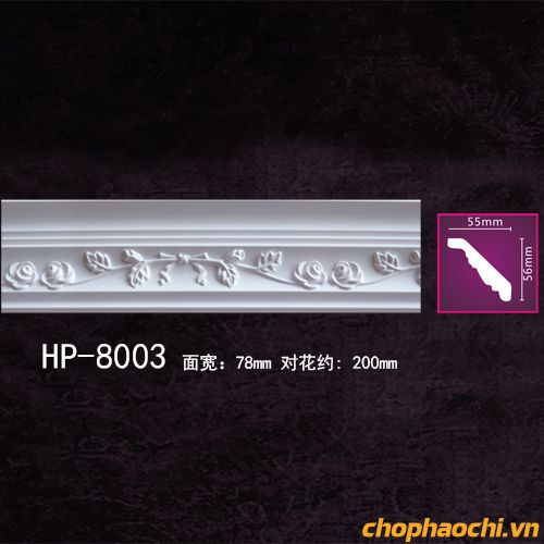 Phào cổ trần hoa văn PU - HP-8003