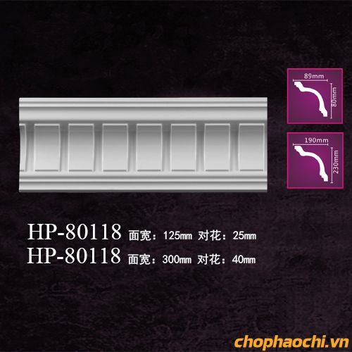 Phào cổ trần hoa văn PU - HP-80118