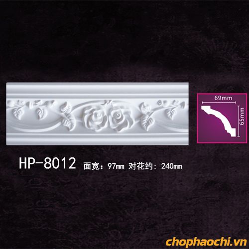 Phào cổ trần hoa văn PU - HP-8012