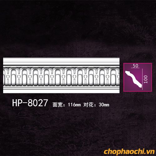 Phào cổ trần hoa văn PU - HP-8027