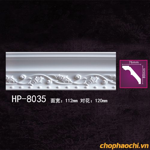 Phào cổ trần hoa văn PU - HP-8035