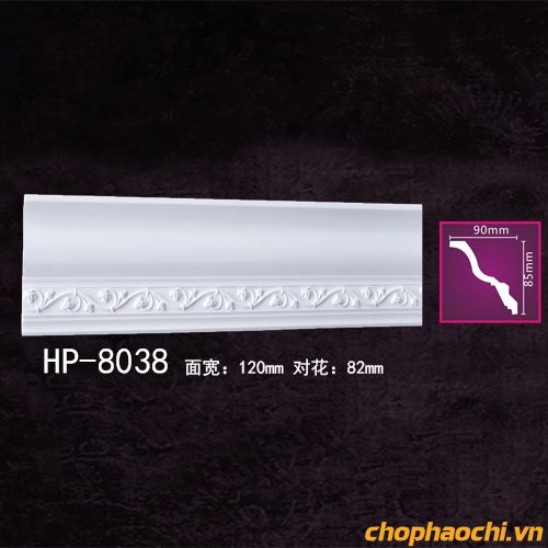 Phào cổ trần hoa văn PU - HP-8038
