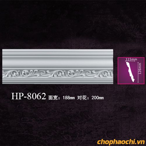Phào cổ trần hoa văn PU - HP-8062
