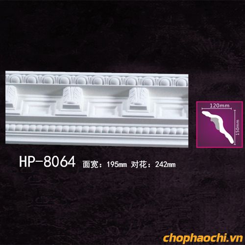 Phào cổ trần hoa văn PU - HP-8064