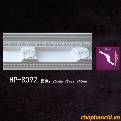 Phào cổ trần hoa văn PU - HP-8092