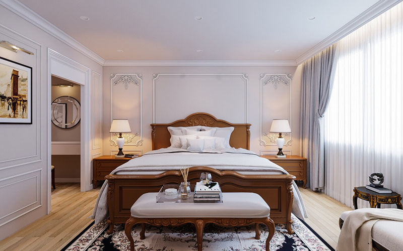Phòng ngủ tân cổ điển Pháp
